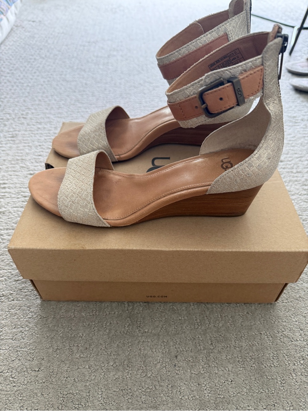 UGG Char Metallic Wedge